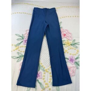 Legacy XXS Blue Textured Jacquard Pull On High Rise Straight Leg Pants A474586